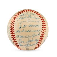 A 1949 New York White Roses Team Signed Autograph Baseball