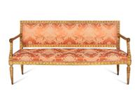 A Near Pair of Italian Neoclassical Cream-Painted Sofas