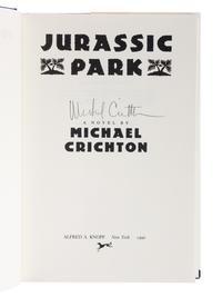CRICHTON, Michael (1942-2008). Jurassic Park. New York: Alfred A. Knopf, 1990.