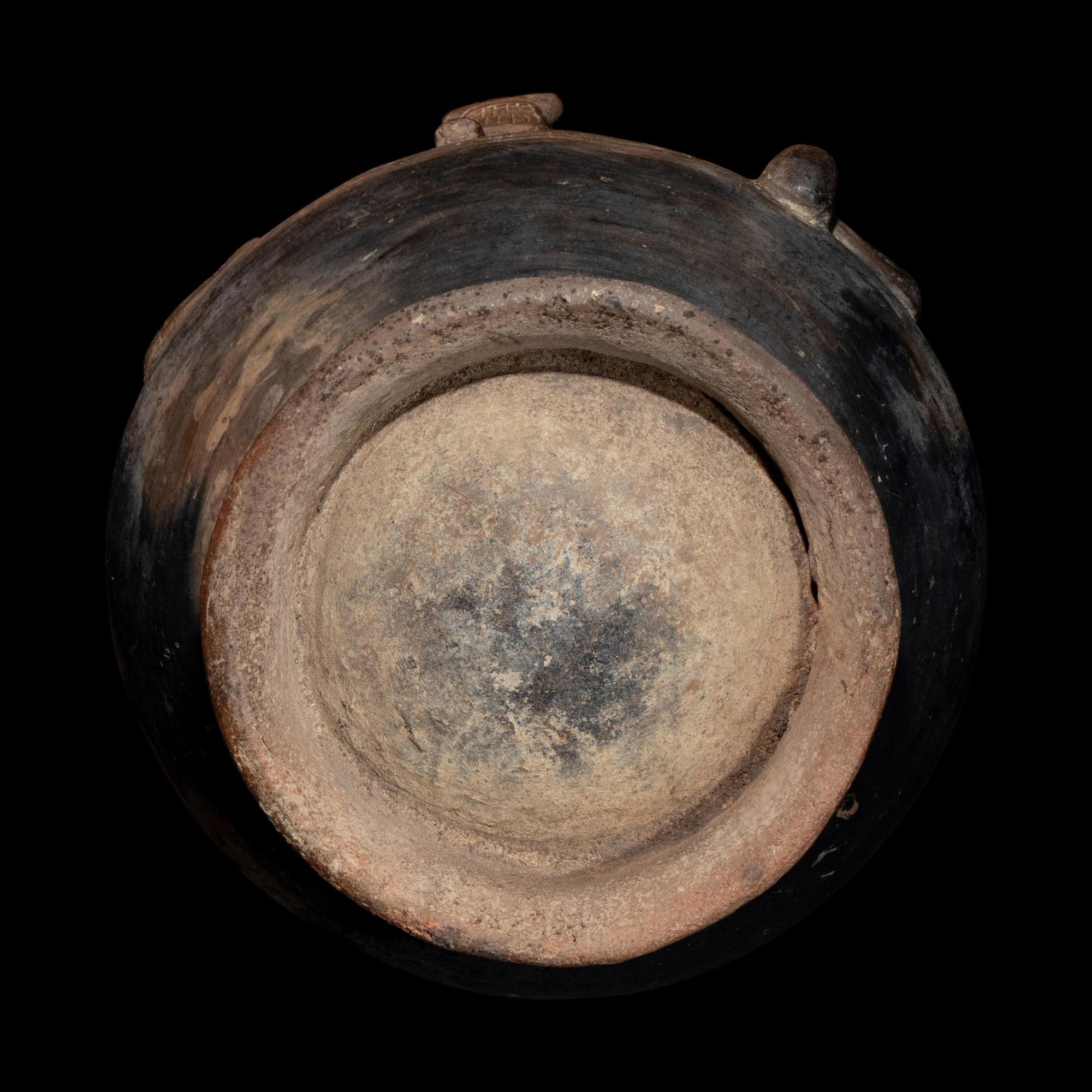 A Tairona Blackware Anthropomorphic Effigy Vessel