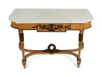 An Italian Neoclassical Style Painted and Parcel Gilt Console Table — LATE 19TH/EARLY 20TH CENTURY