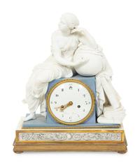 A Louis XVI Duc d'Angoulême Paris Porcelain Mantel Clock