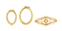 A Collection of 14 Karat Yellow Gold Jewelry, 25.10 dwts.