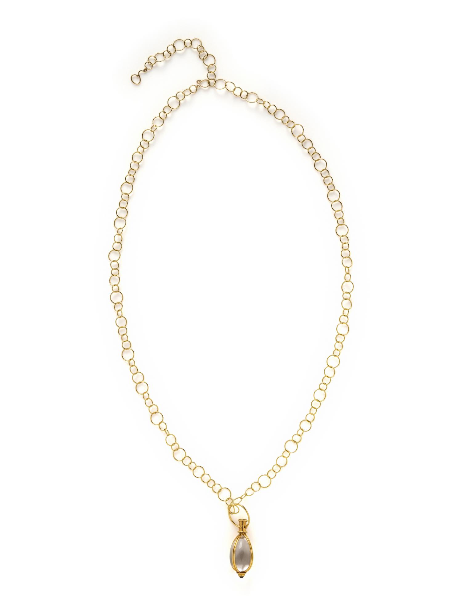 TEMPLE ST. CLAIR, YELLOW GOLD AND ROCK CRYSTAL PENDANT