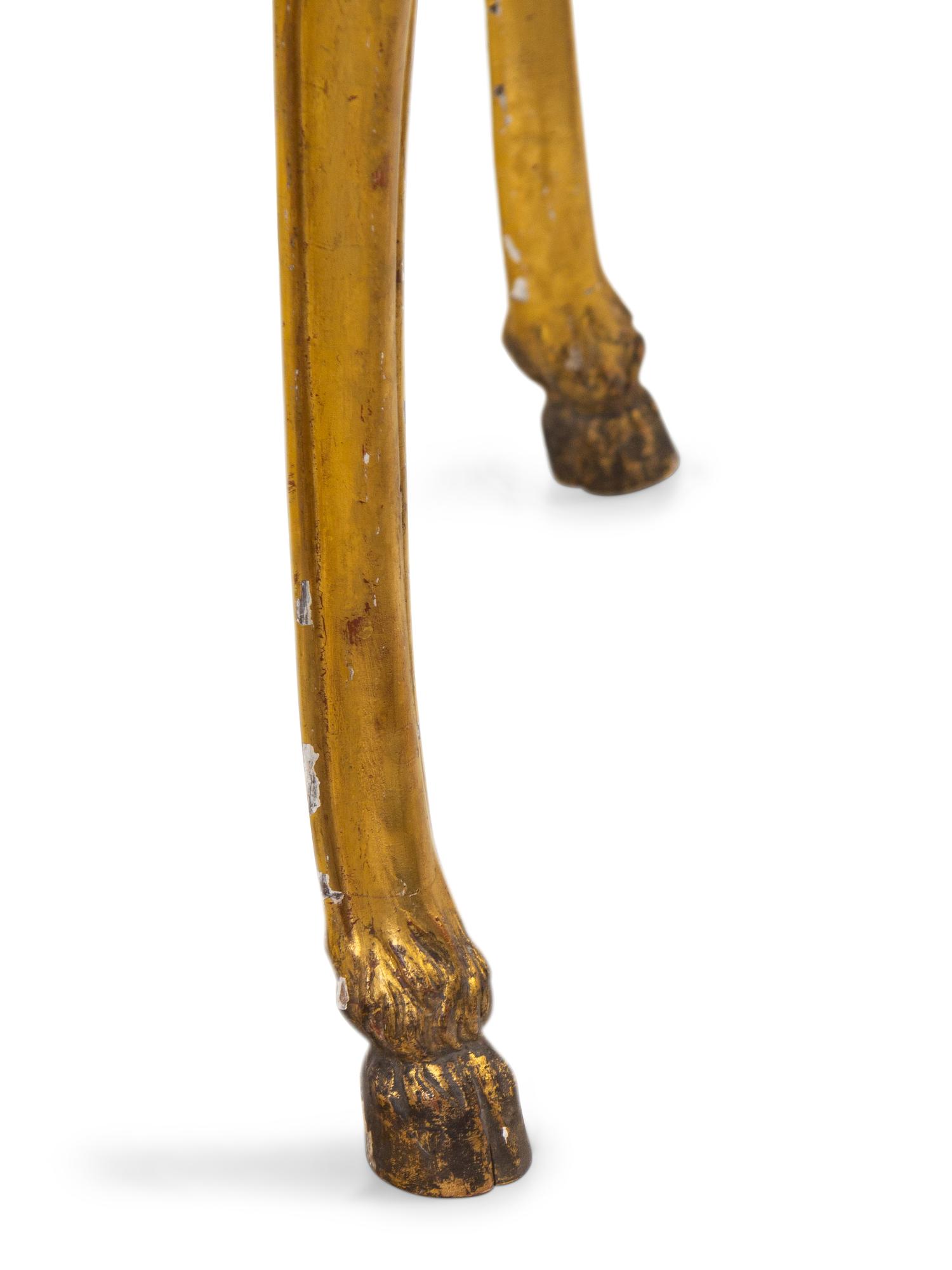 A Louis XV Style Carved Giltwood Console Table Base