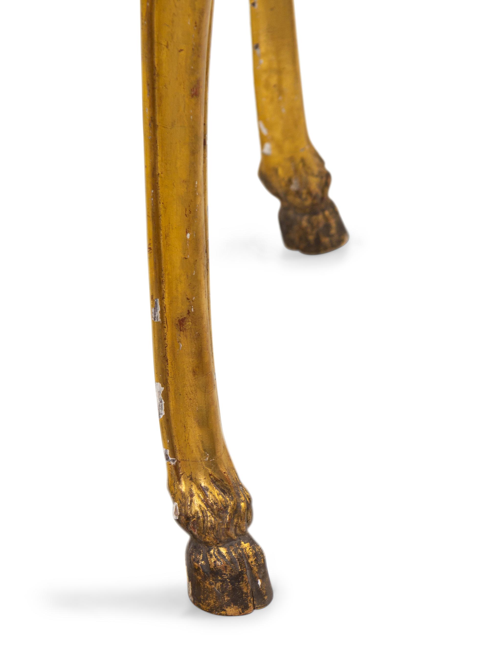 A Louis XV Style Carved Giltwood Console Table Base