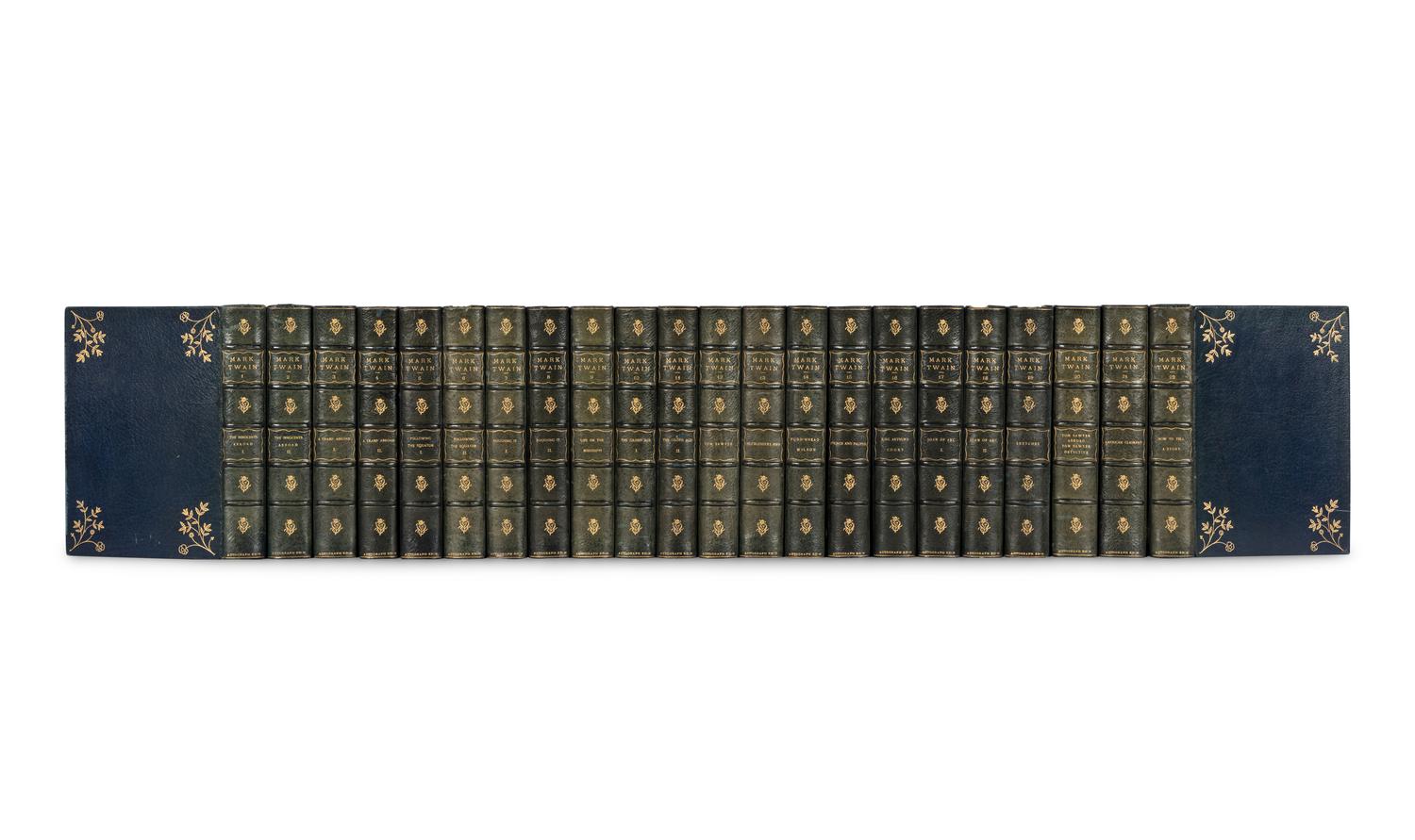[BINDINGS]. CLEMENS, Samuel Langhorne ("Mark Twain") (1835-1910). The Writings of Mark Twain . Hartford, CT: American Publishing Co., 1899.