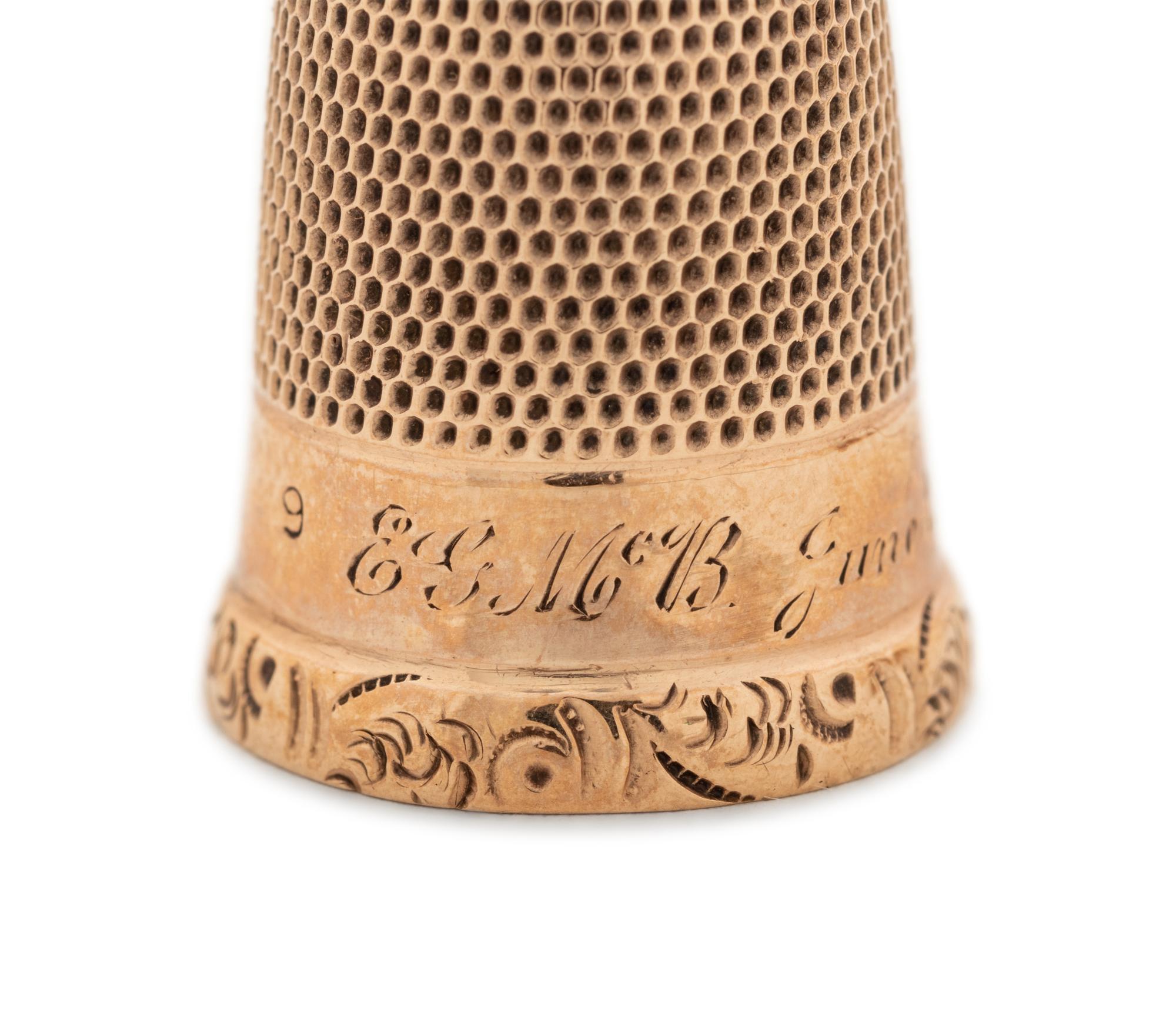 Four American Gold Thimbles