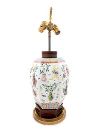 A Famille Rose Porcelain 'Hundred Antiques' Vase