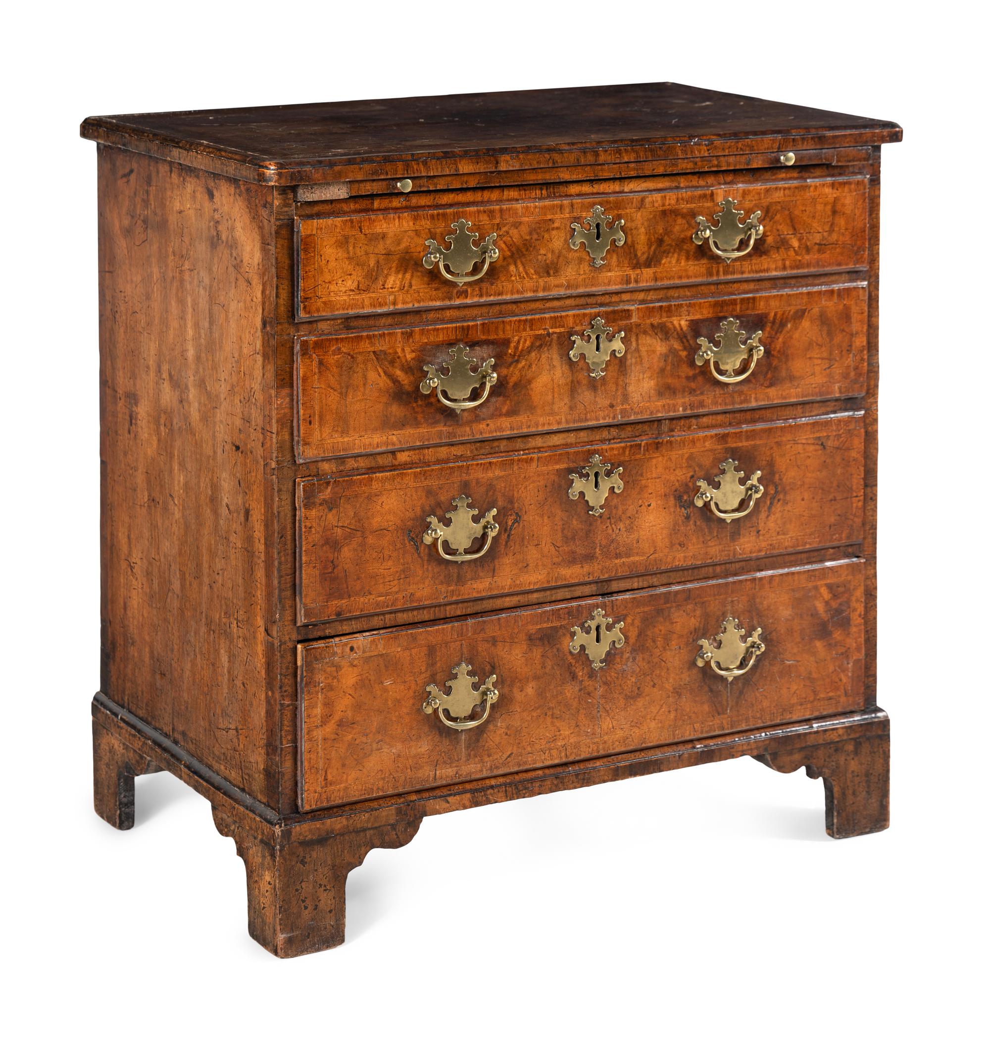 A George II Walnut Chest of Drawers
