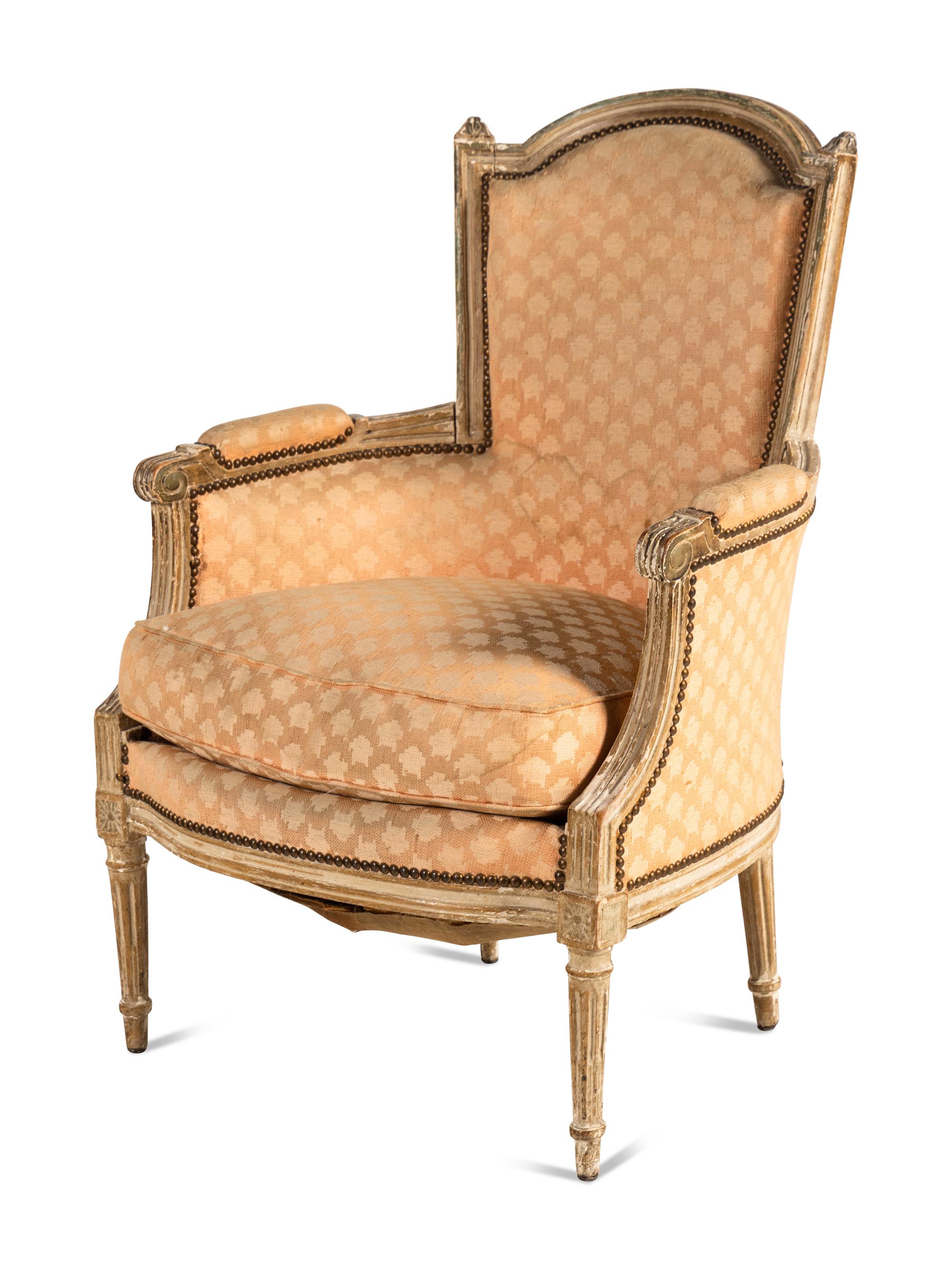 A Louis XVI Painted Bergere