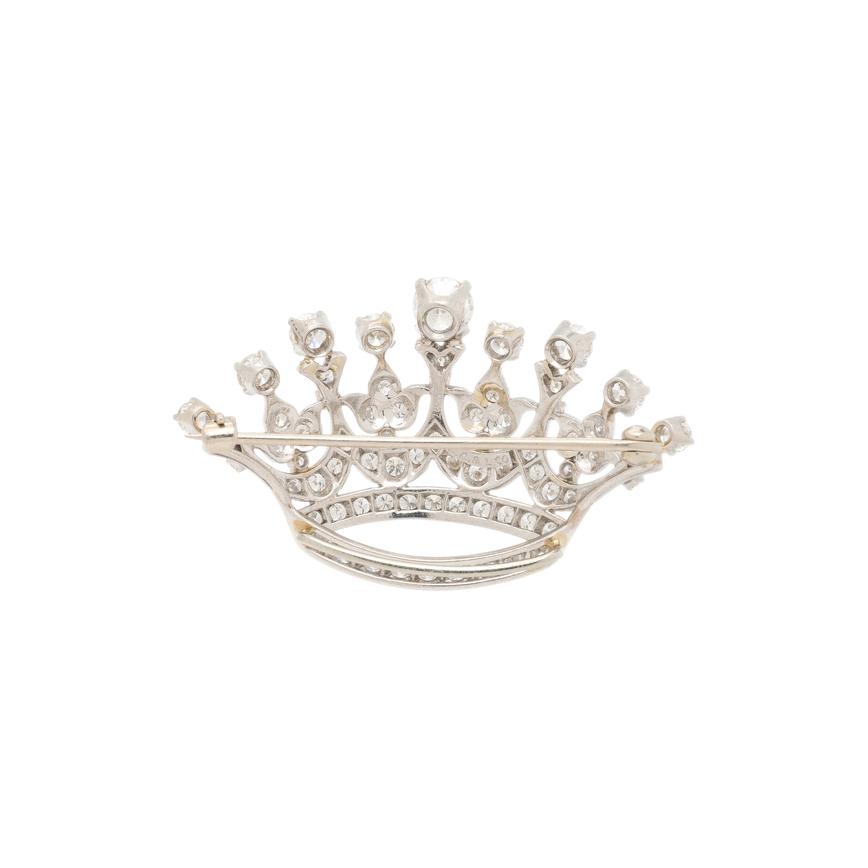 SHREVE, CRUMP & LOW, DIAMOND CROWN PIN