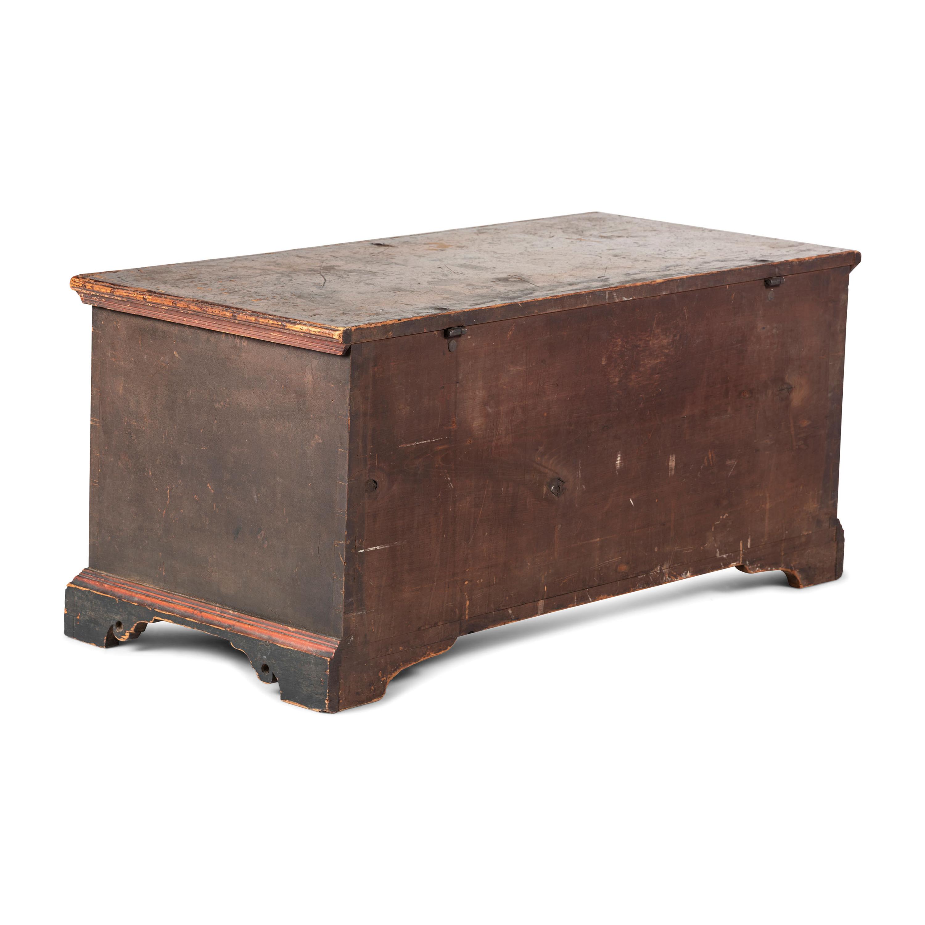 A Federal Flower and Compass Decorated Poplar and Pine Elisabet Conradin Blanket Chest