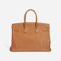 An Hermès Caramel Leather Palladium Hardware Birkin 35 2007