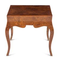 An Italian Burl Olivewood Side Table