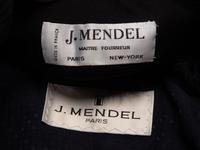 J. Mendel, Navy Ermine Fur Coat & Headband