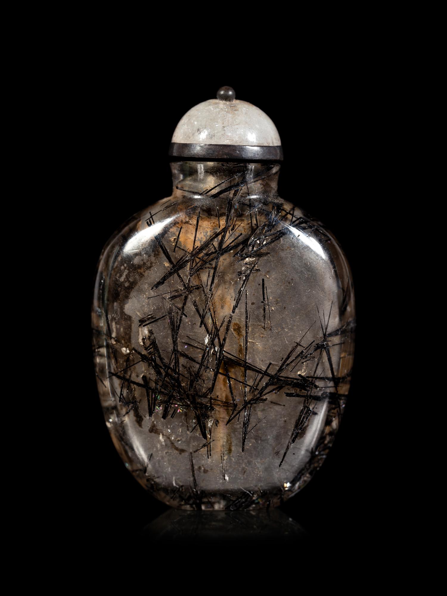 Two Carved Precious Stone Snuff Bottles