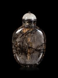 Two Carved Precious Stone Snuff Bottles
