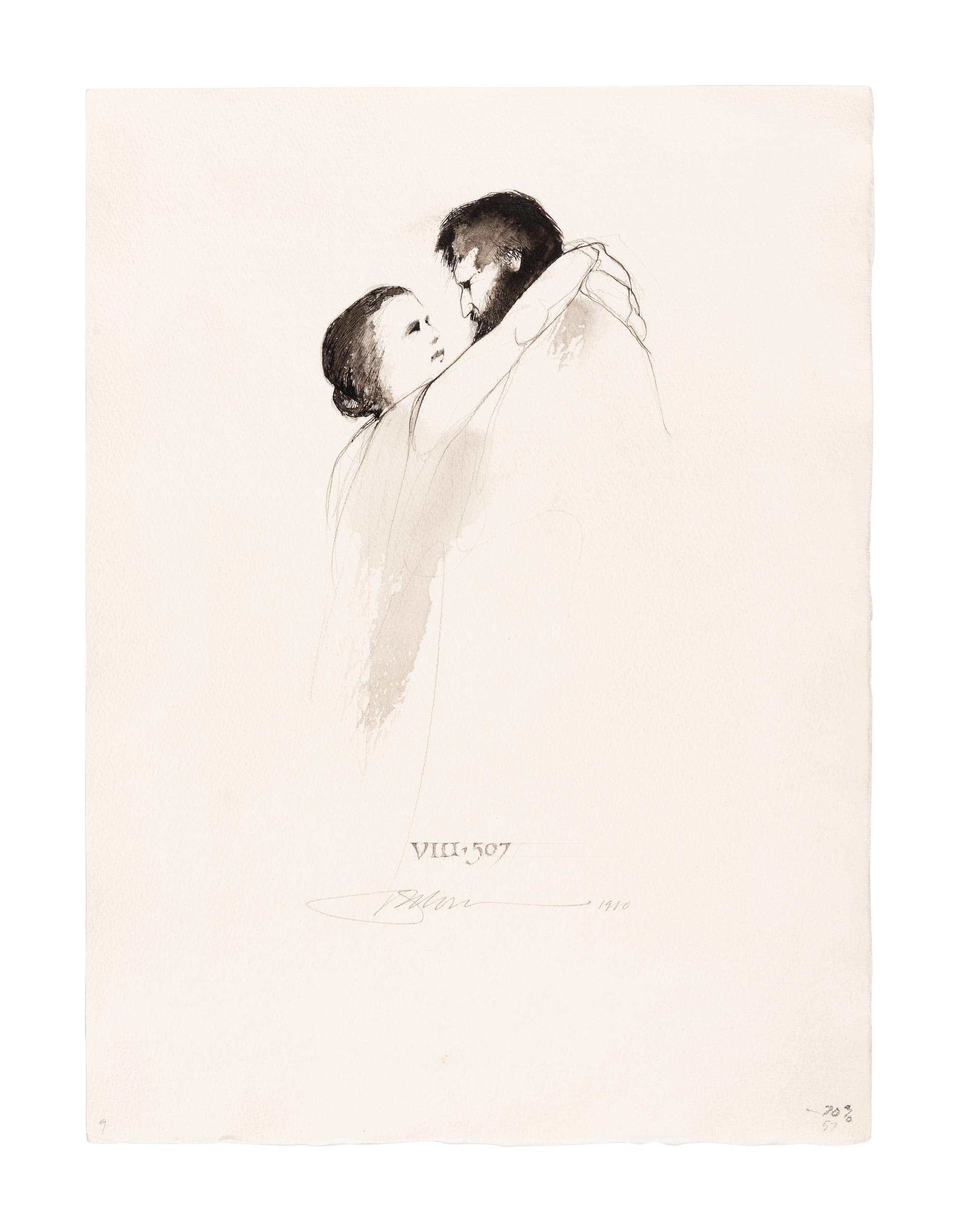[MOSER, Barry, illustrator]. VIRGIL MARO, Publius. 9 original pen & ink with wash and pencil drawings for Allen Mandelbaum’s translation of Virgil’s Aeneid , published 1981. [ca 1980]. Each 390 x 285 mm. Each signed and dated by Moser, and with his calligraphic captions (as they appear in published edition) and annotations for the printer. Accompanied by 32 small ink rough sketches for the work, each 226 x 117 mm. With numerous captions and annotations including book and verse references.