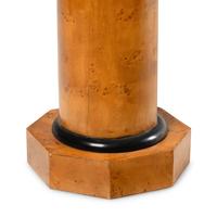 A Biedermeier Karelian Birch and Ebonized Pedestal