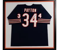 A Walter Payton Jersey Presentation Formerly Displayed at Mike Ditka’s Restaurant