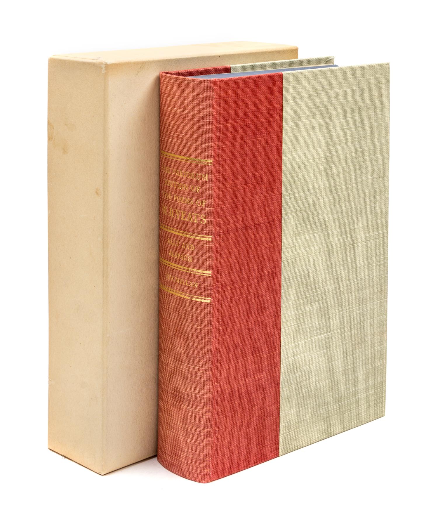 YEATS, W. B. The variorum edition of the poems of W. B. Yeats. NY, 1957. Signed by the author. Limited edition number 449 of 850.