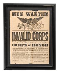 [CIVIL WAR]. Men Wanted! For the Invalid Corps . Elmira, NY: 17 June 1863.