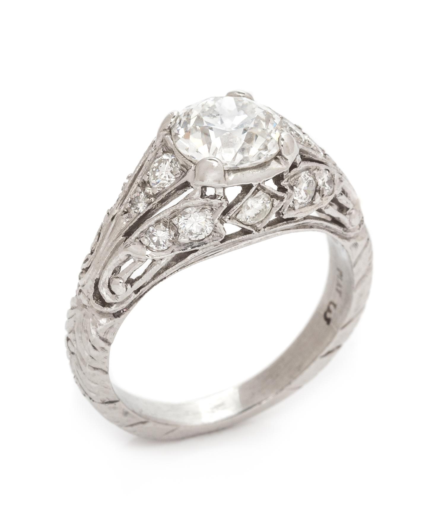 A Platinum and Diamond Ring, Whitehouse Brothers, 4.20 dwts.