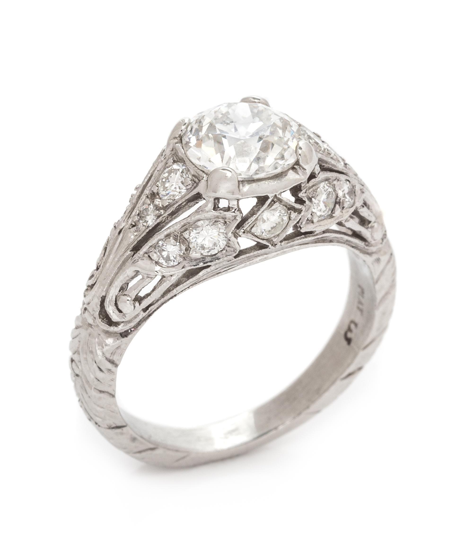 A Platinum and Diamond Ring, Whitehouse Brothers, 4.20 dwts.