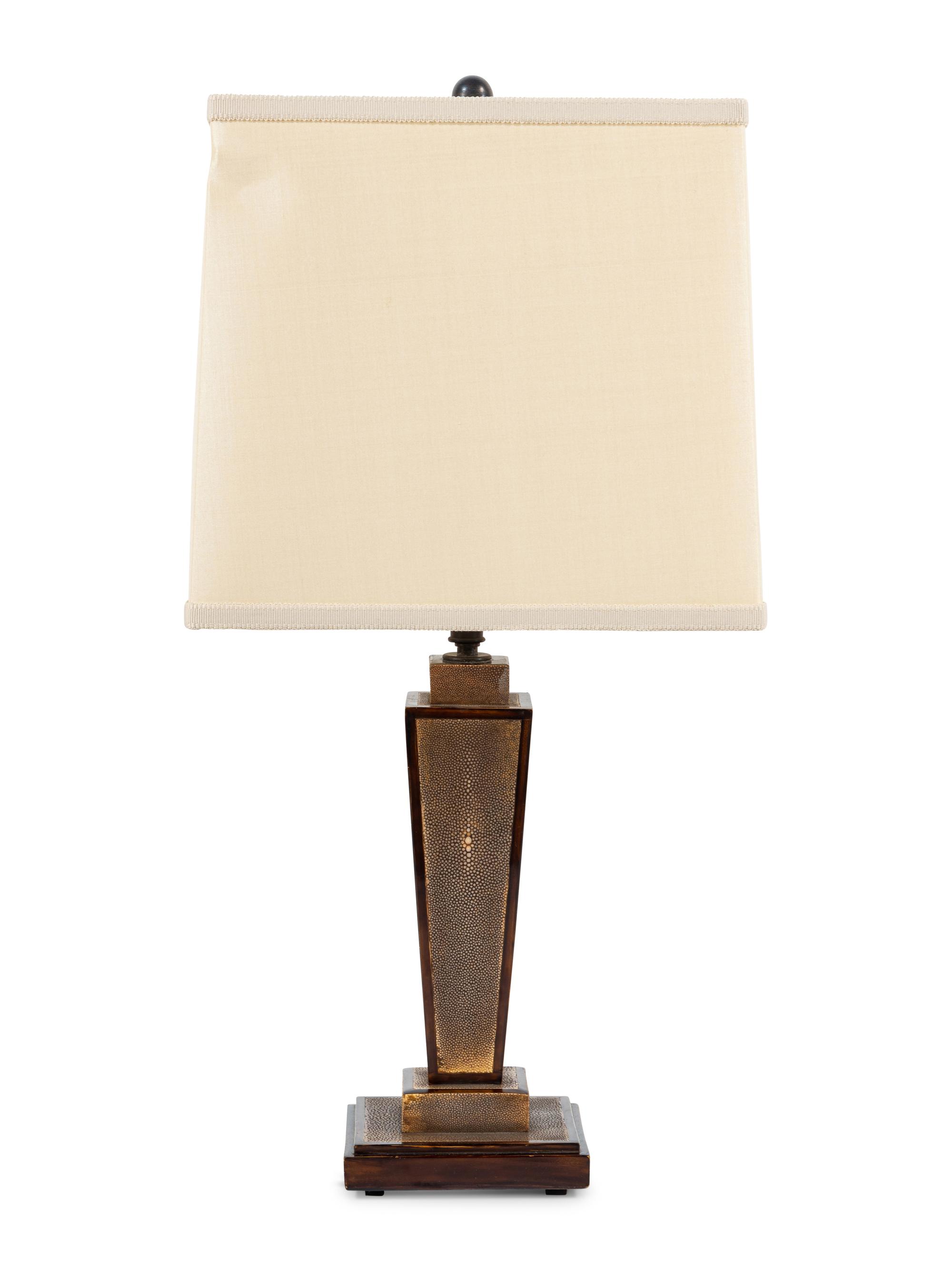 A French Shagreen Table Lamp