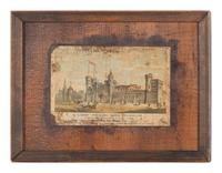 [CIVIL WAR]. 8 framed prints related to Libby Prison, Andersonville, and the trial of Henry Wirz.