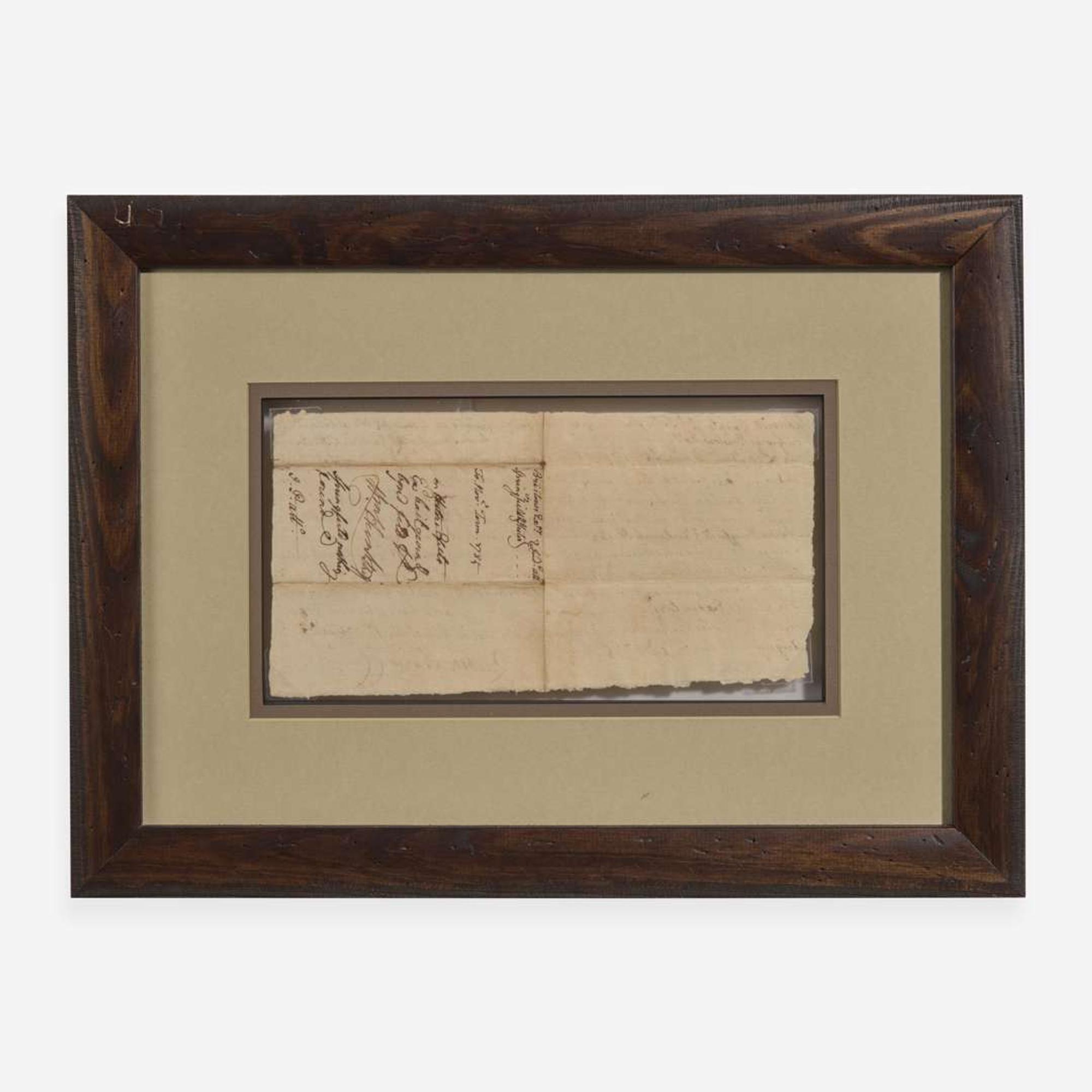 [Declaration of Independence] [North Carolina] Penn, John Manuscript Document, initialed