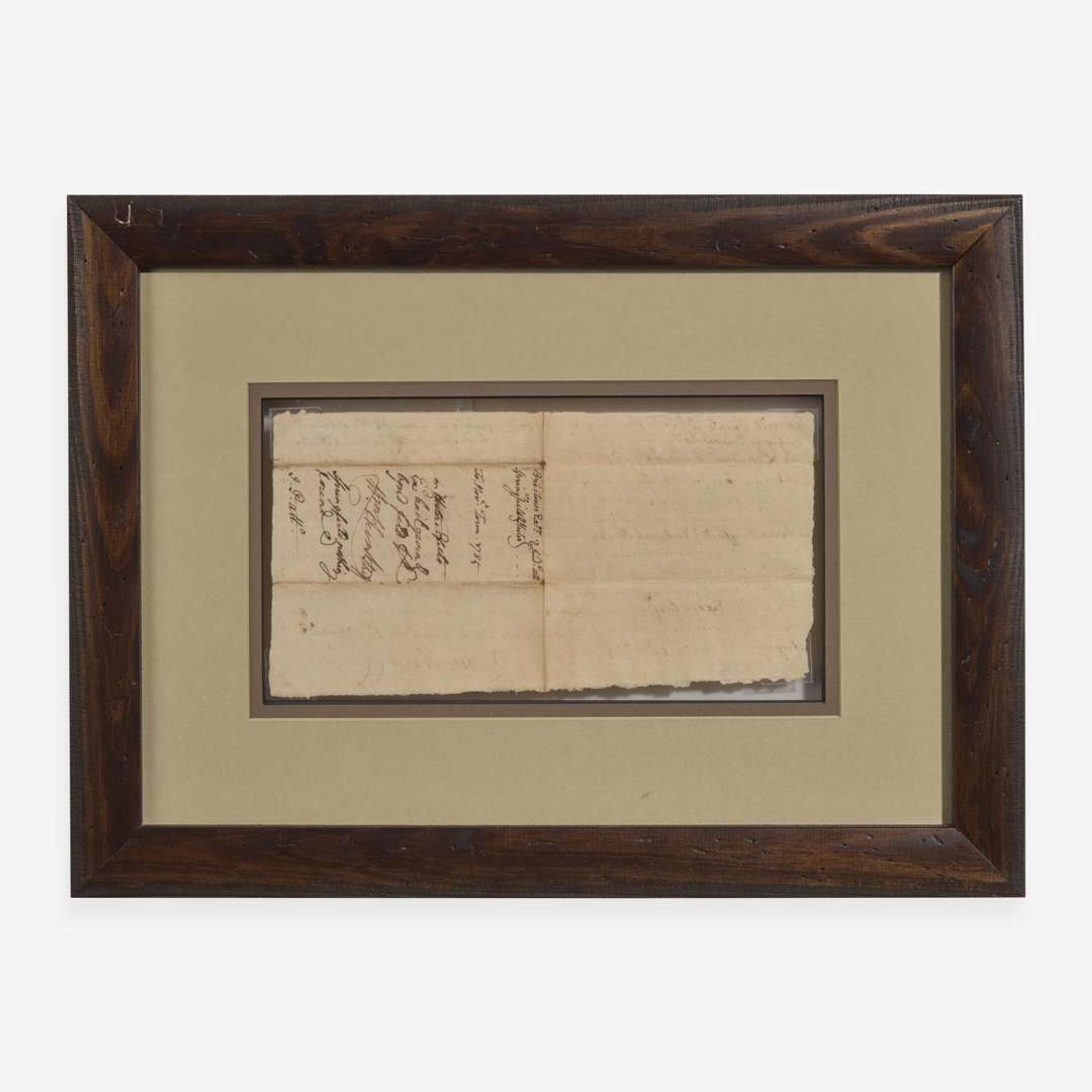 [Declaration of Independence] [North Carolina] Penn, John Manuscript Document, initialed