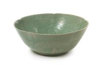 A Japanese Hizen Celadon Glazed Porcelain Bowl POSSIBLY 17TH CENTURY Diameter 13 inches. — POSSIBLY 17TH CENTURY