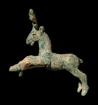 A Roman Bronze Leaping Stag