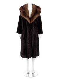 Mink and Sable Fur Coat, 1980-90s