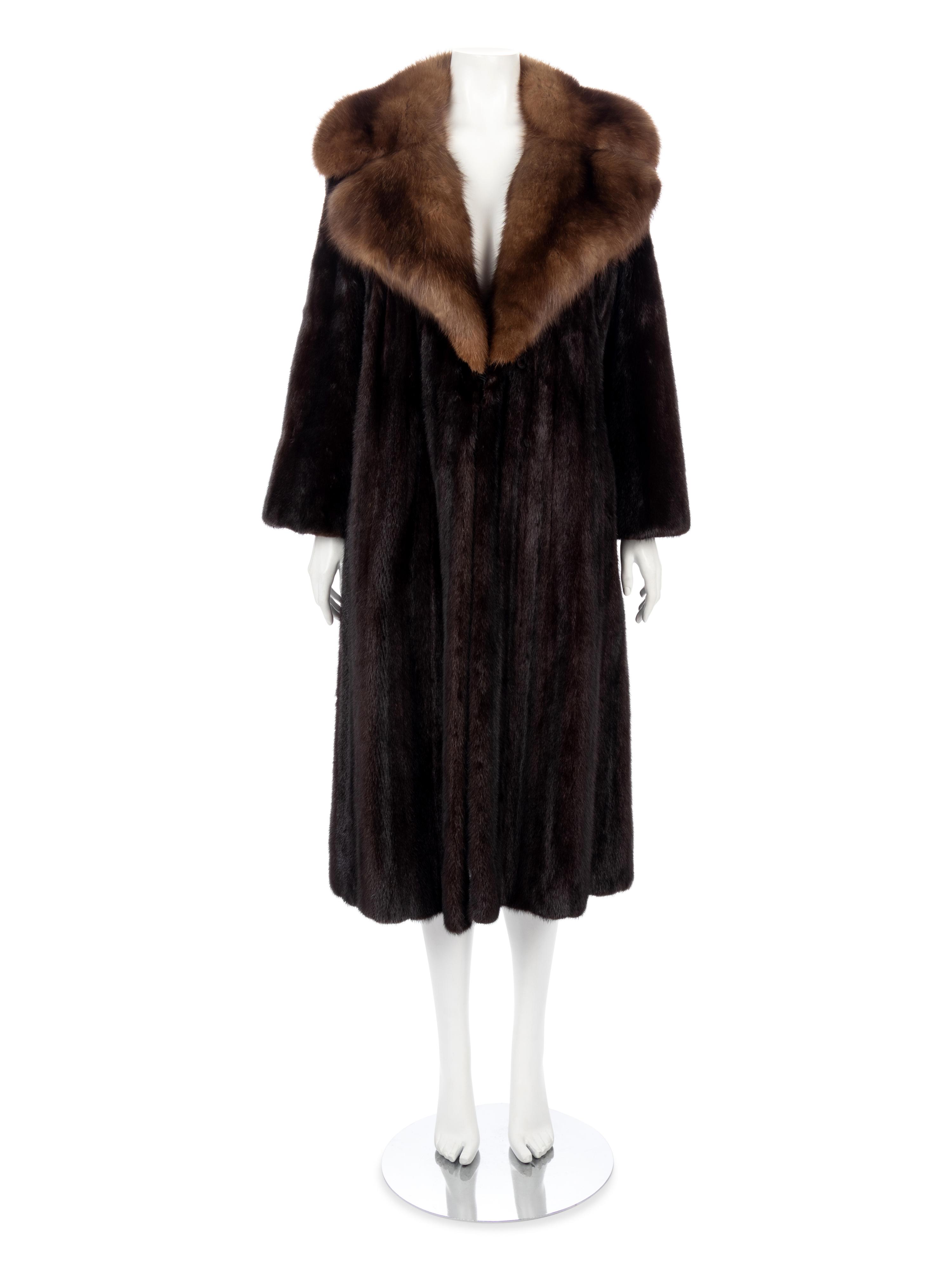 Mink and Sable Fur Coat, 1980-90s