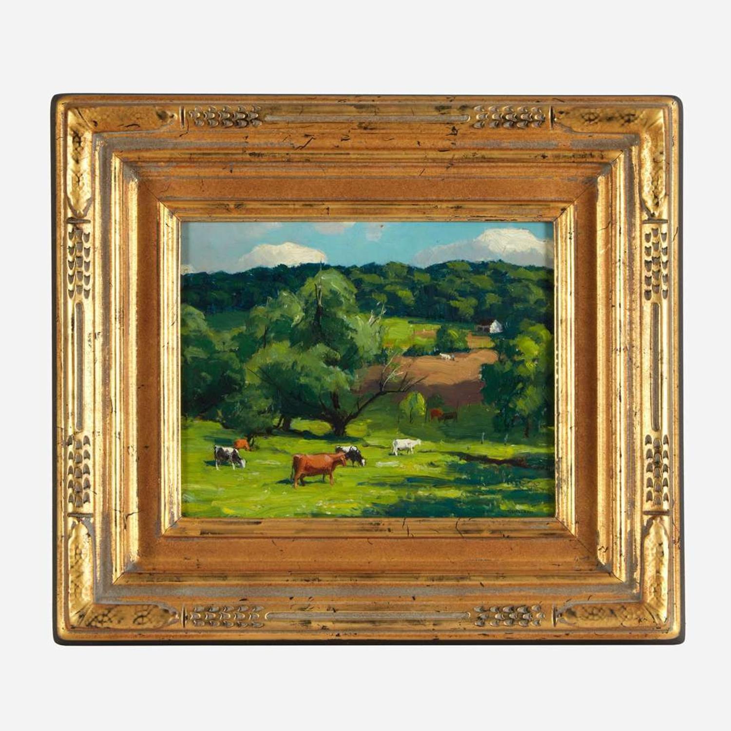 Harry Leith-Ross (American, 1886–1973) Bucks County Landscape (Grazing Cows)