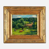 Harry Leith-Ross (American, 1886–1973) Bucks County Landscape (Grazing Cows)