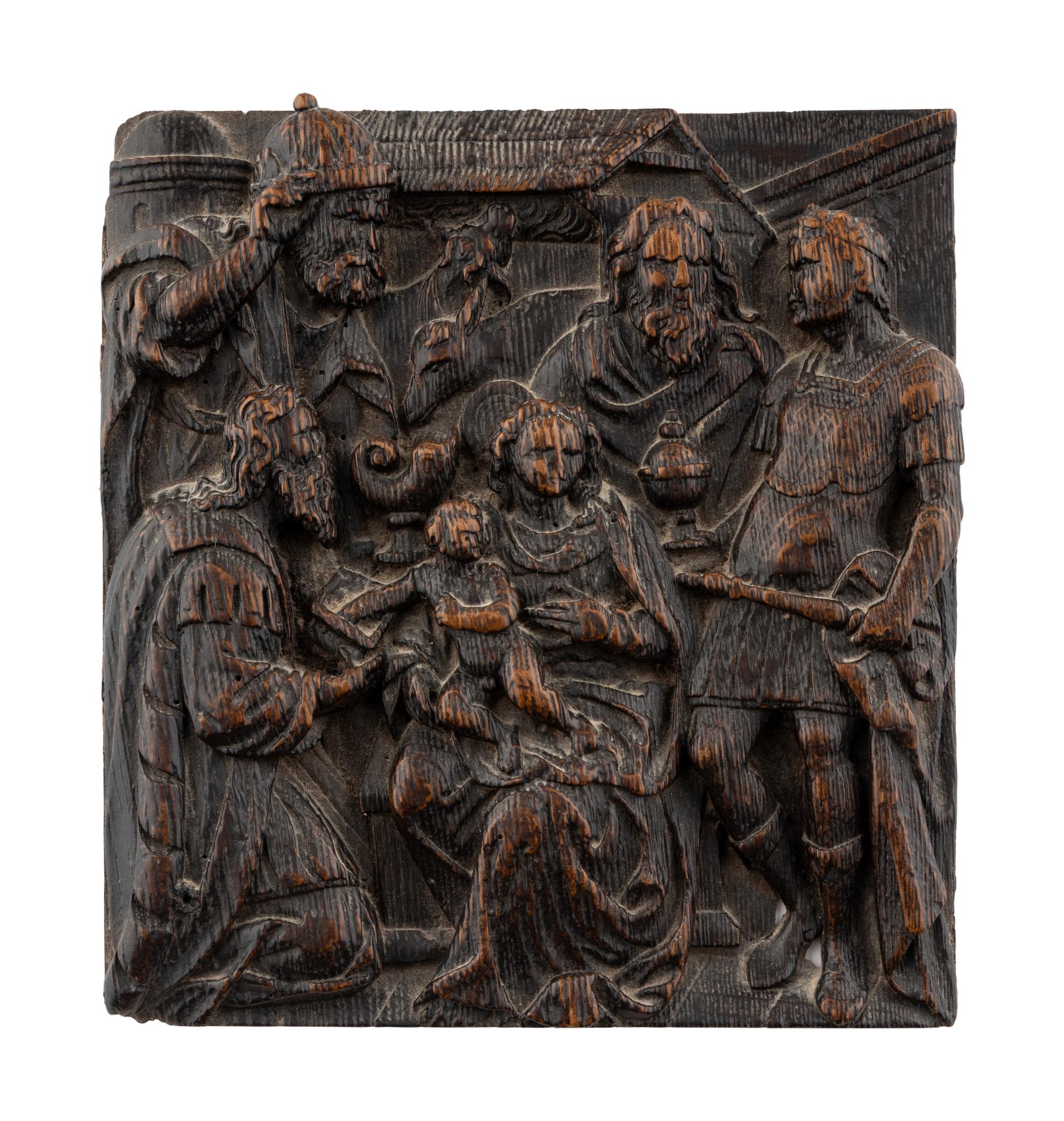 A Flemish Carved Oak Panel