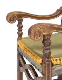 An Italian Baroque Walnut Armchair