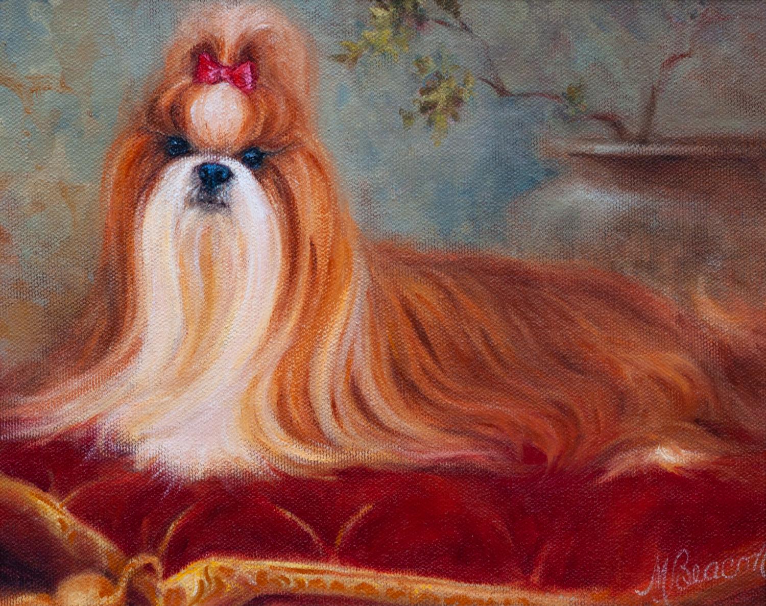 Three Works of Art depicting Shih Tzus Largest: 11 3/4 x 16 1/4 inches.