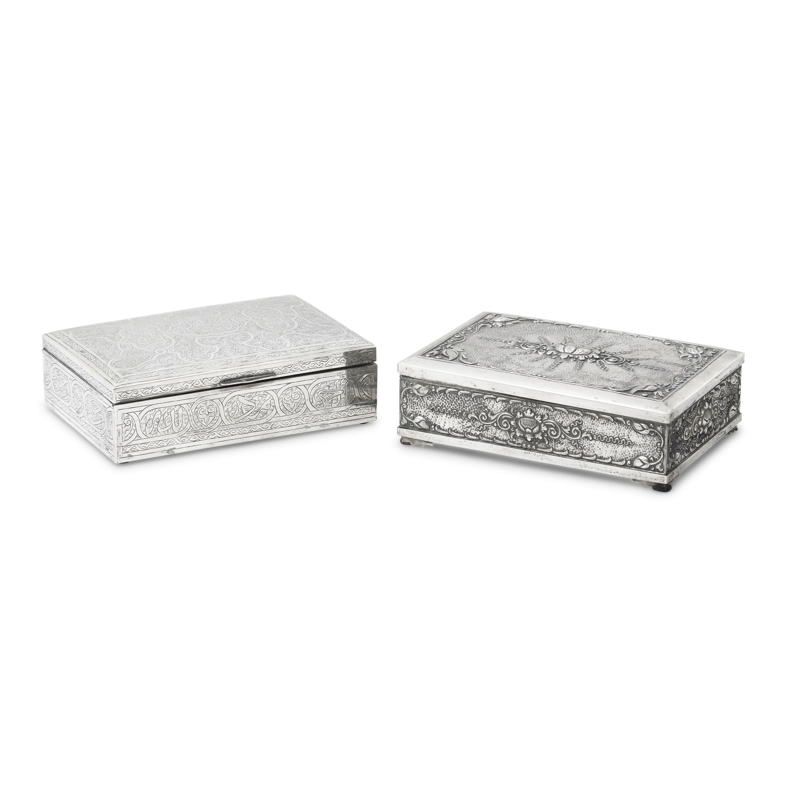 Two Silver Table Boxes