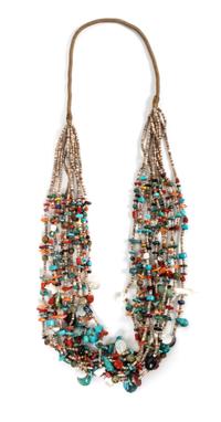 A Ten Strand Heishi Necklace Length 34 inches.