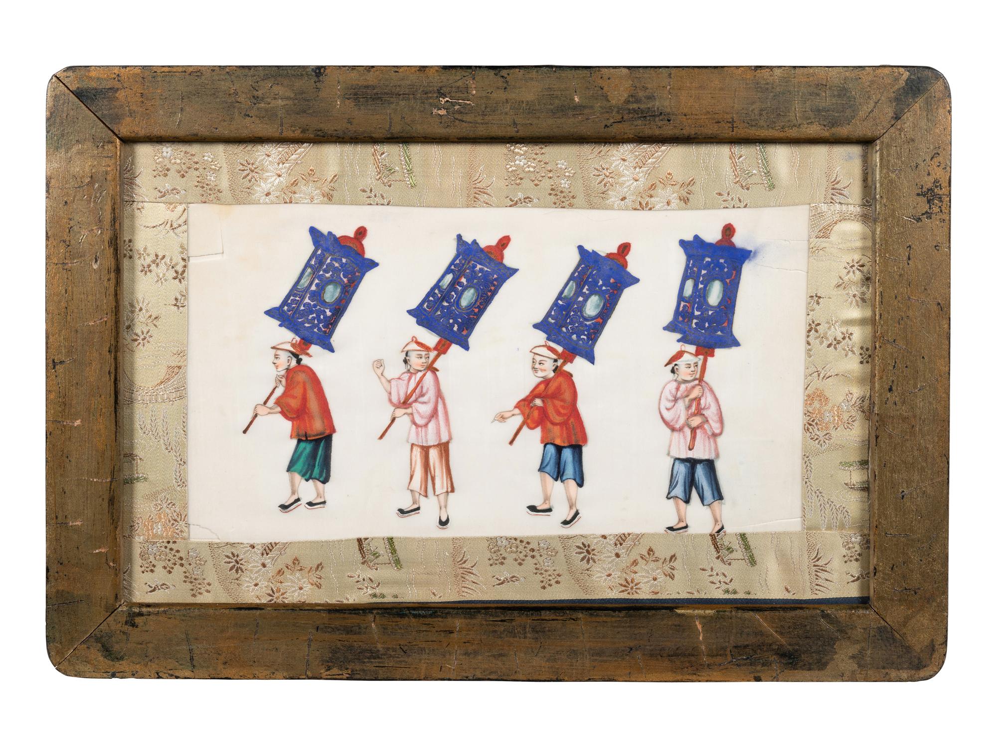 Two Chinese Export Pith Paintings