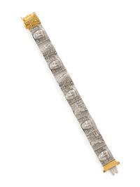 KIESELSTEIN-CORD, STEEL AND YELLOW GOLD 'WOMEN OF THE WORLD' BRACELET
