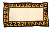 A Navajo Double Sided Saddle Blanket 52 1/2 x 28 inches. — CIRCA 1910
