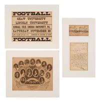 [EDUCATION]. A group of items related to identified historically black colleges and universities including Howard, Shaw, and Walden Universities. Ca 1888-1947.