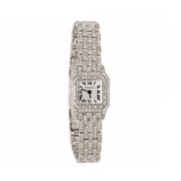 Cartier, Ref. 1136, 18K White Gold 'Panthère' Watch with Diamond Bezel and Bracelet