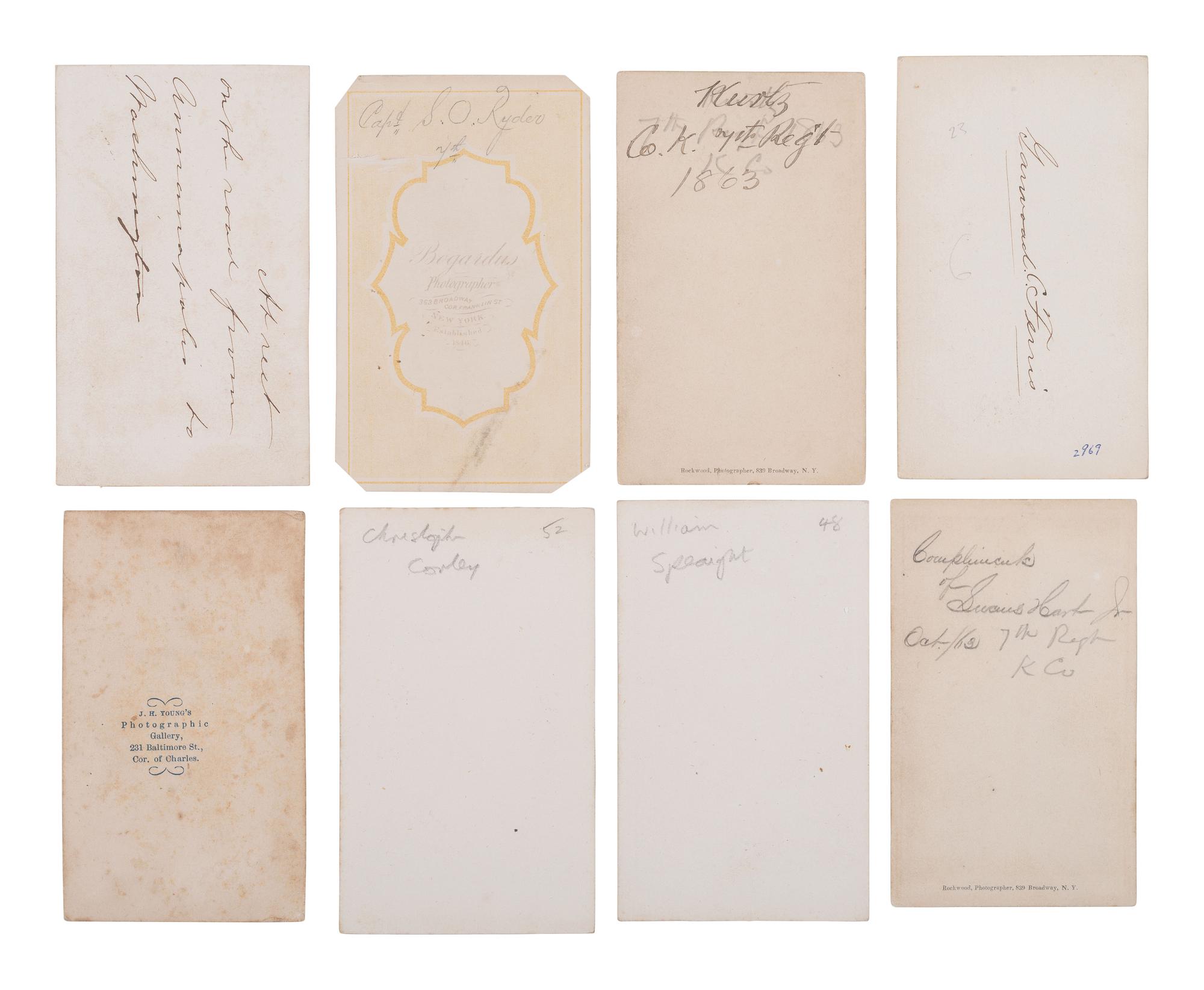 [CIVIL WAR]. A group of 25 CDVs of members of the 7th New York State Militia, incl. Cos. D, E, F, and K.